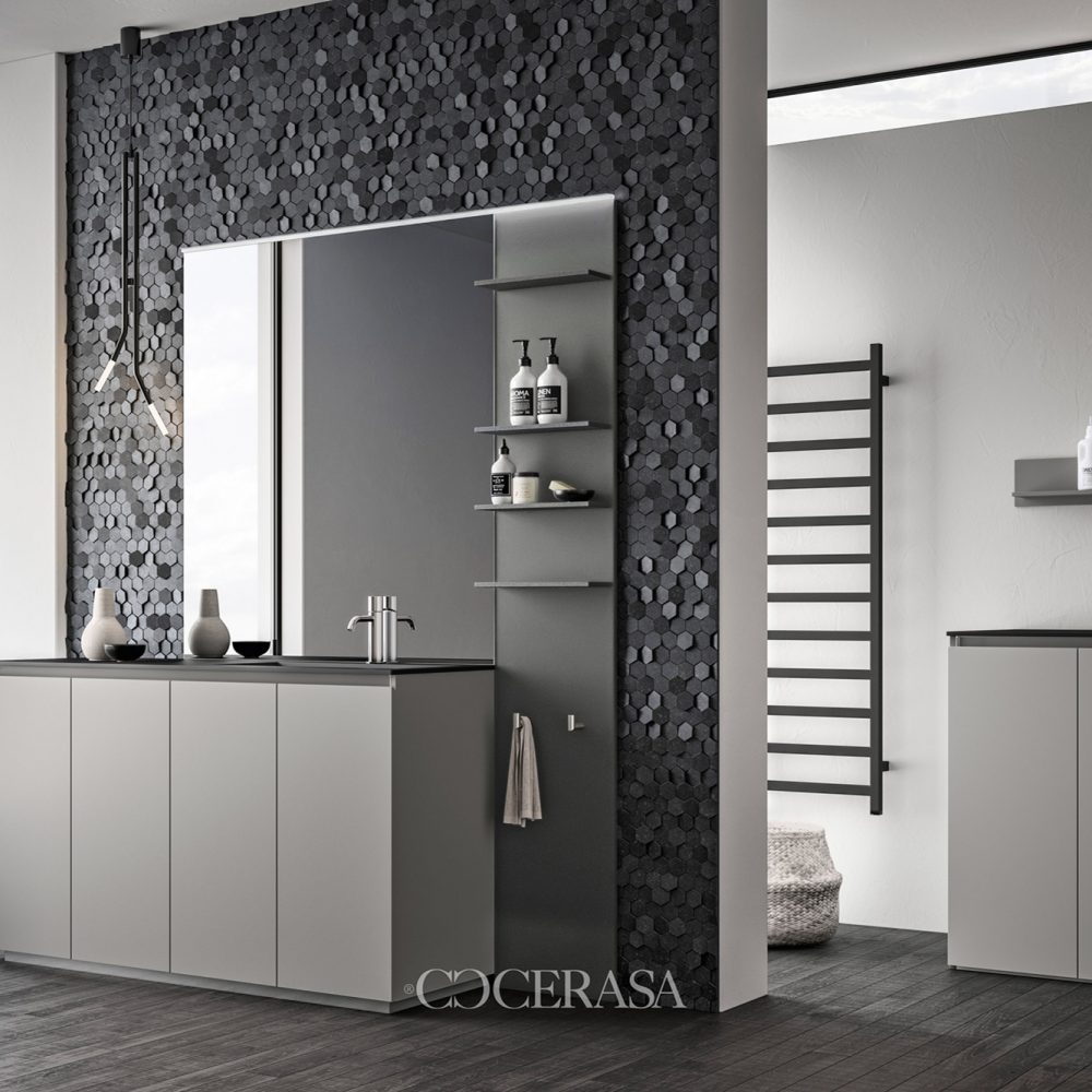 Linee sobrie ed essenziali. Il lavabo Monolite, realizzato in Deimos®, è disponibile in tre colori ed in molteplici misure. I numerosi specchi contenitori, presenti a listino, offrono un utile spazio di contenimento, mantenendo...